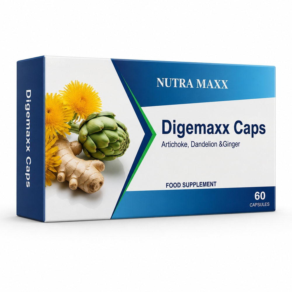 Digemaxx Digestive Aid Capsules – Artichoke, Dandelion & Ginger | 60 Capsules
